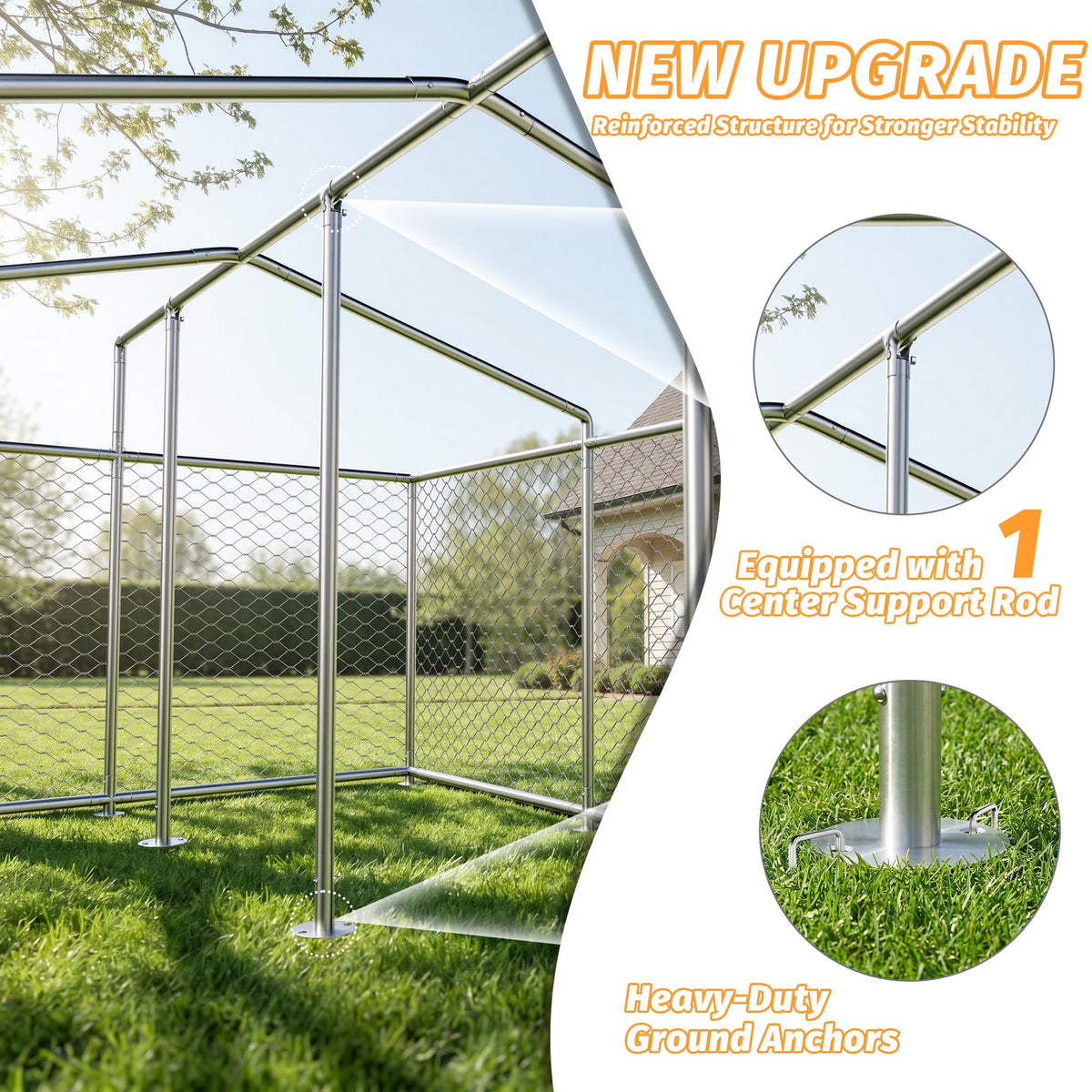 10x10 ft Heavy Duty Outdoor Dog Kennel B468
