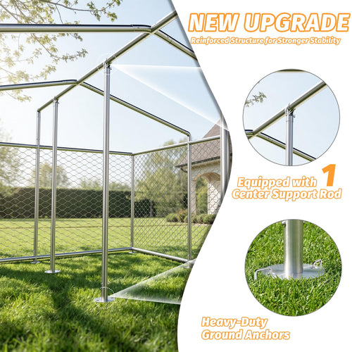 10x10 ft Heavy Duty Outdoor Dog Kennel B468